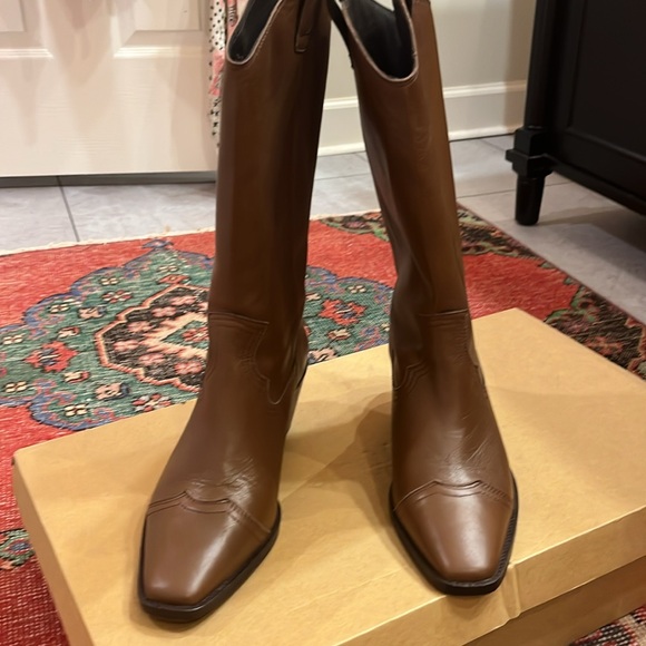 NIB Dakota Square Toe Leather Western Boots - Picture 6 of 11